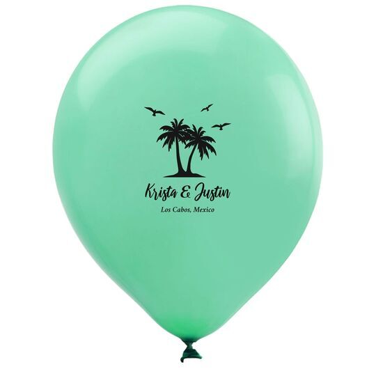 Palm Tree Island Latex Balloons